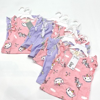 SET 2 BỘ COTTON XƯỚC KITTY TÍM HỒNG