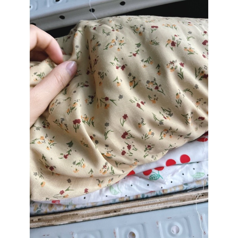 vải đũi lạnh hoa dạ thảo nhí