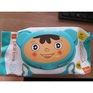 Khăn ướt không mùi daremi 100 tờ size lớn 15x20cm
