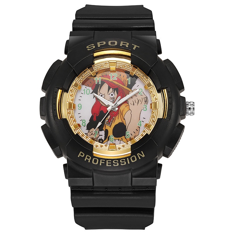 CASIO Hq3 Đồng Hồ Điện Tử Đeo Tay 20M Đèn Led Chống Thấm Nước In Hoạt Hình One Piece Luffy Dễ Thương Cho Bé Thích Hợp Làm Quà Tặ
