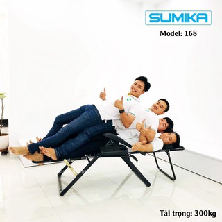 Ghế xếp thư giãn ✔️Sumika 168✔️ (có ngã thành giường, tải trọng 300kg)