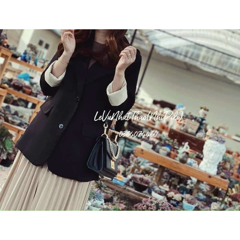 Áo vest blazer 2 lớp phong cách Hàn quốc
