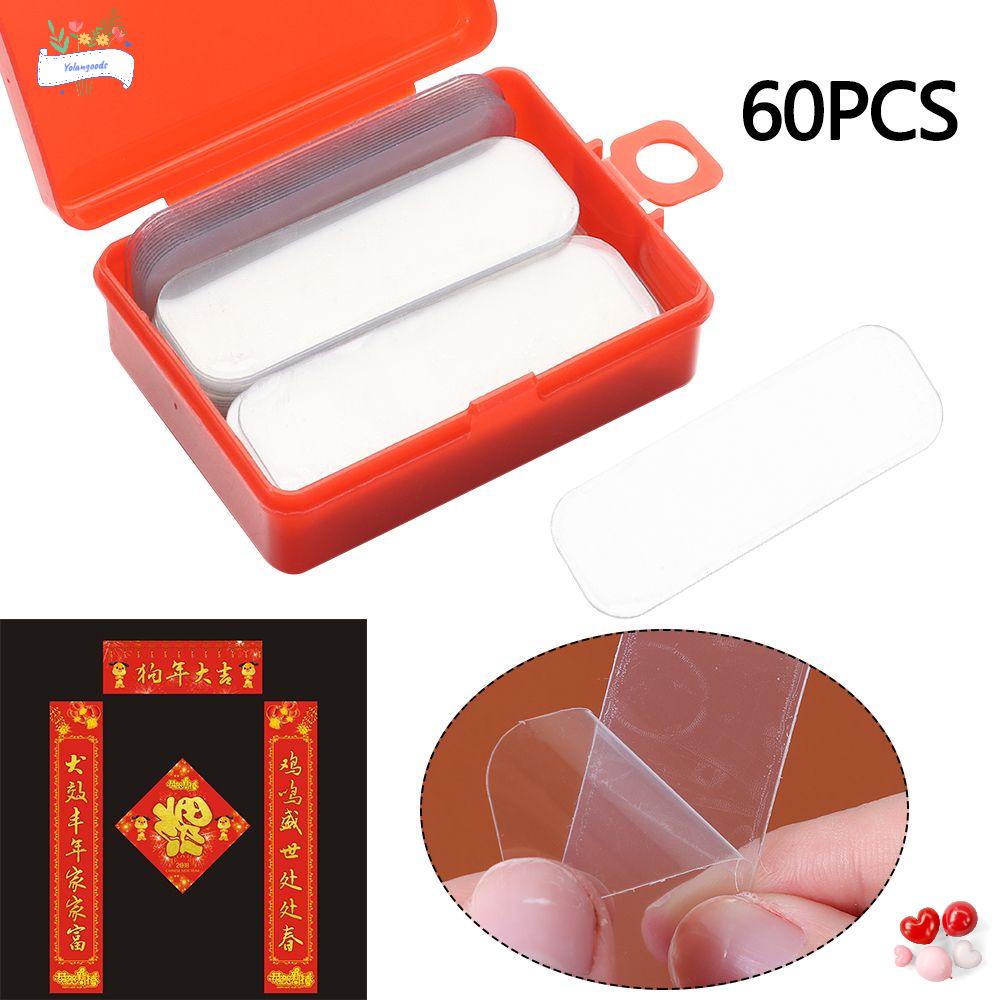 ☆Yola☆ Bộ 60 Miếng Dán Gel Hai Mặt Trong Suốt Chống Trượt Cho Điện Thoại/Xe Hơi