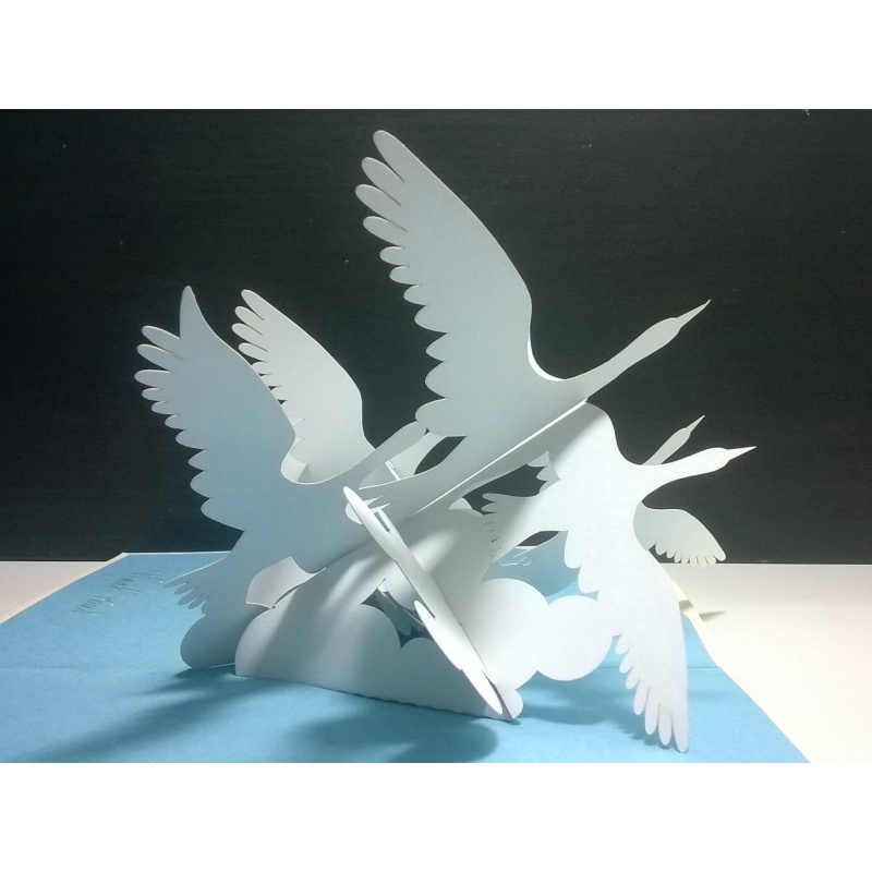 NHIỀU MẪU - Thiệp 3D CHIM BỒ CÂU biểu tượng hòa bình, Dove, Pigeon, 3D handmade pop-up card, thiệp nổi HMG