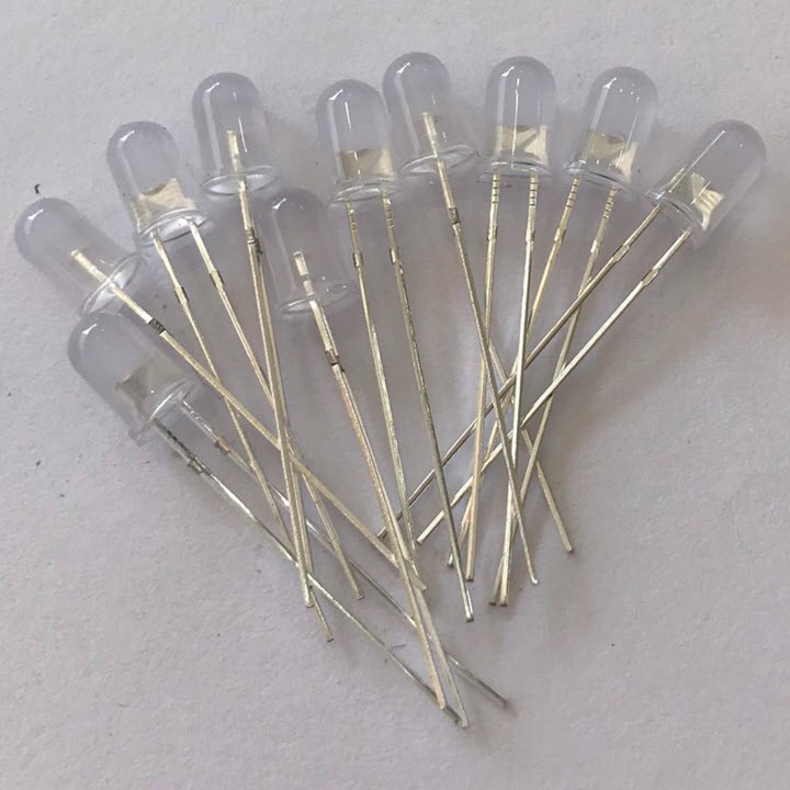 Led đục 5mm xanh lá, vàng, đỏ, xanh dương, trắng