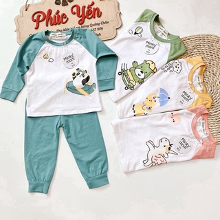 LU7 HDGD Bộ Dài Tay Cotton 100 % Minky Mom In Họa Tiết Động Vật Thú Lướt Ván ( 7-19kg) (SP001327) 25