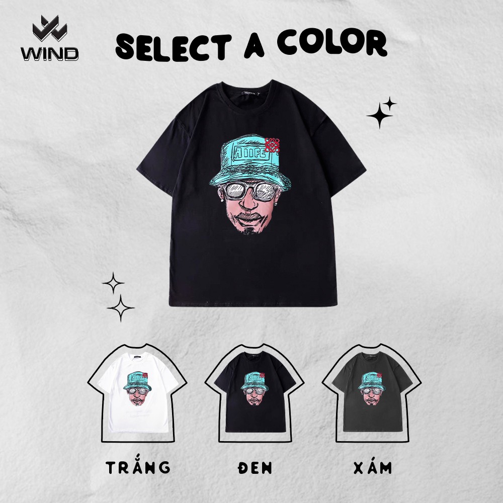 Áo phông nữ WIND unisex form rộng tay lỡ cotton ALLFE thời trang nam nữ ulzzang