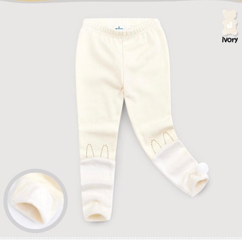Quần legging lót lông phối gấu lông. HA1859 (4 màu)