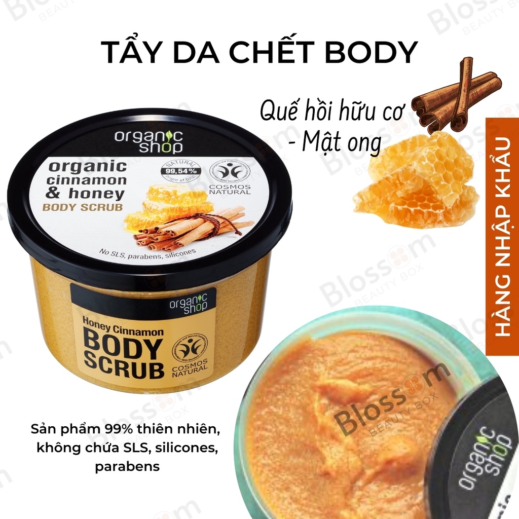 Tẩy da chết cà phê Nga body Organic Shop 250ML