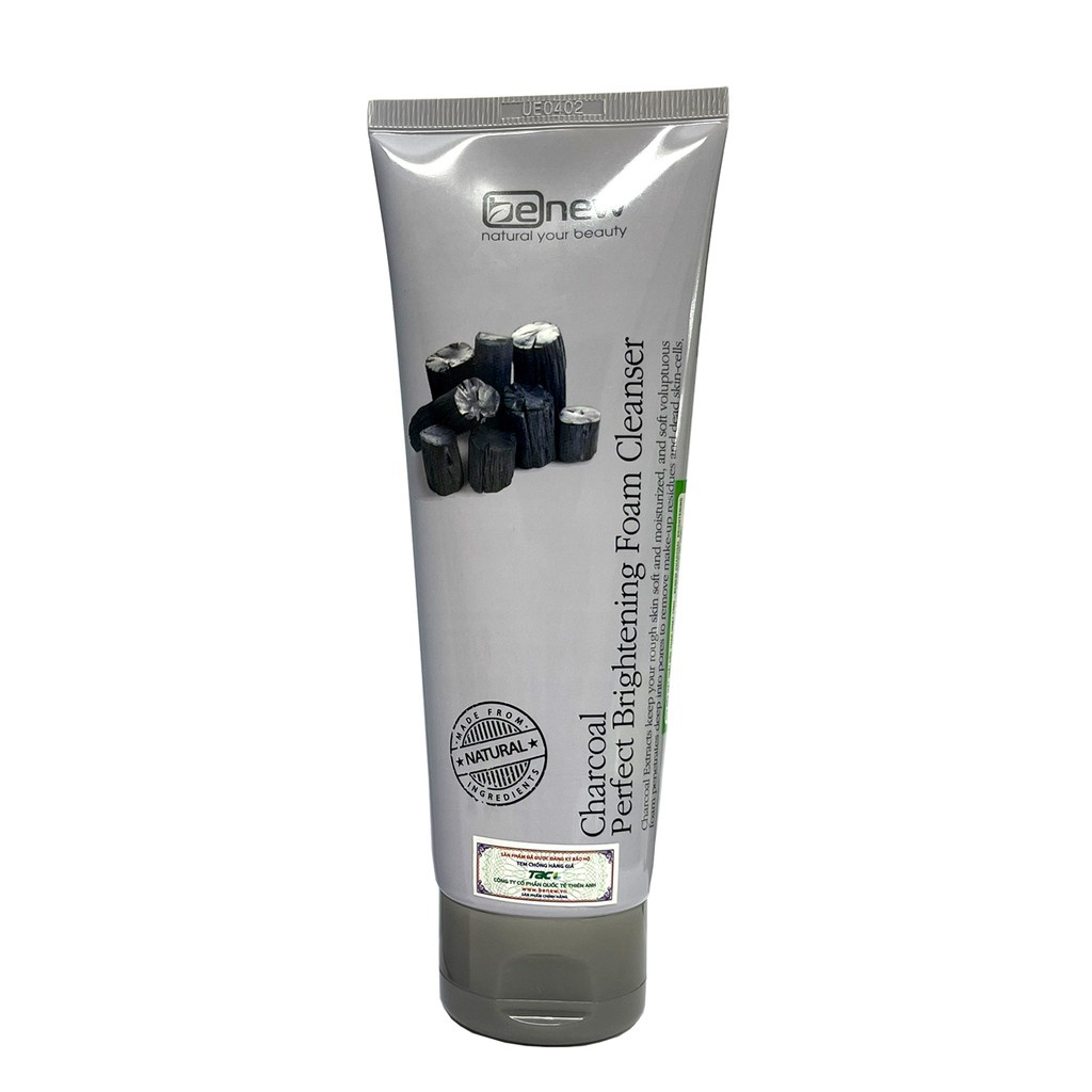 Sữa rửa mặt trắng da thải độc Than Hoạt Tính - Benew Charcoal  Brightening 160ml
