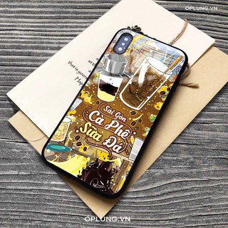 Ốp lưng iphone ốp kính iphone Sài Gòn Cafe Sữa Đá k263