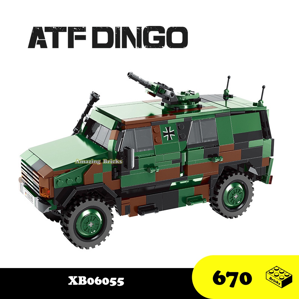 Đồ chơi Lắp ráp Xe Quân sự ATF Dingo, Xingbao XB06055 Military Truck, Xếp hình thông minh, Mô hình quân sự [670 Mảnh]