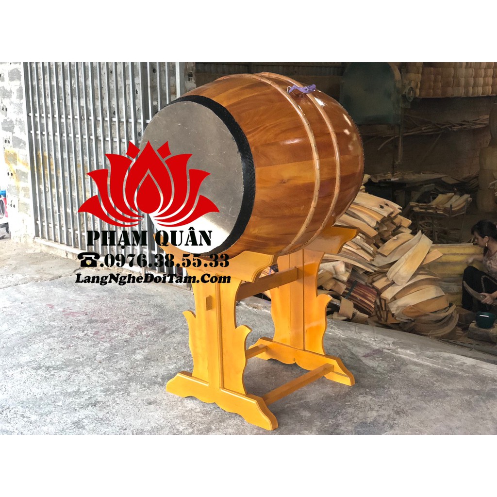 Trống trường học, trống đình chùa lễ hội( ĐK mặt 52cm x cao 65cm) tặng kèm giá trống