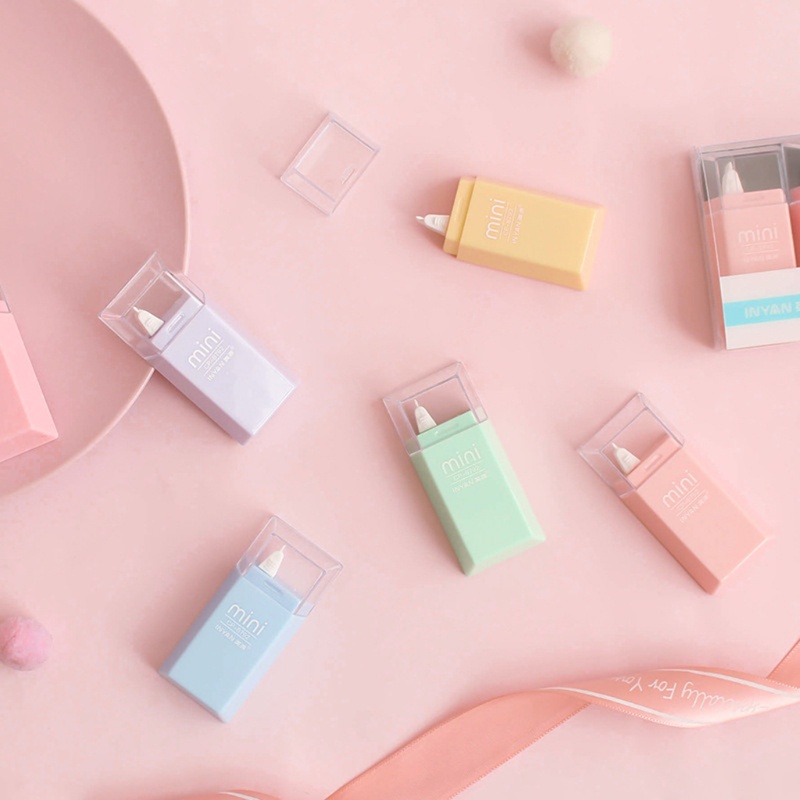 Set 6 Bút Xóa Kéo Hình Vuông Mini Tiện Dụng Cho Học Sinh / Văn Phòng