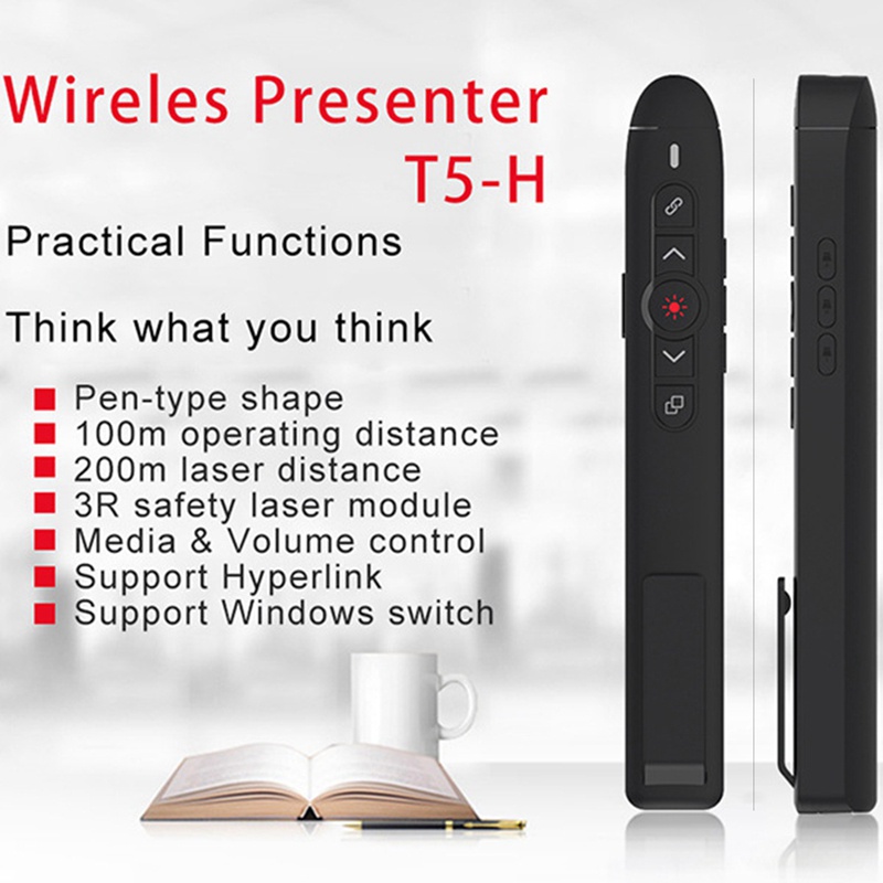 Wireless Presenter, Presenter RF 2.4GHz Powerpoint Presentation Remote Control PPT Clicker Presentation Pen