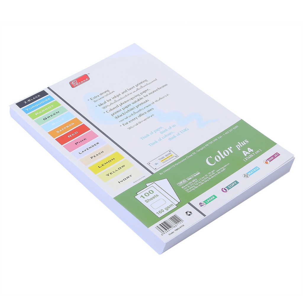 Bìa màu A4 Pgrand  định lượng 160gsm