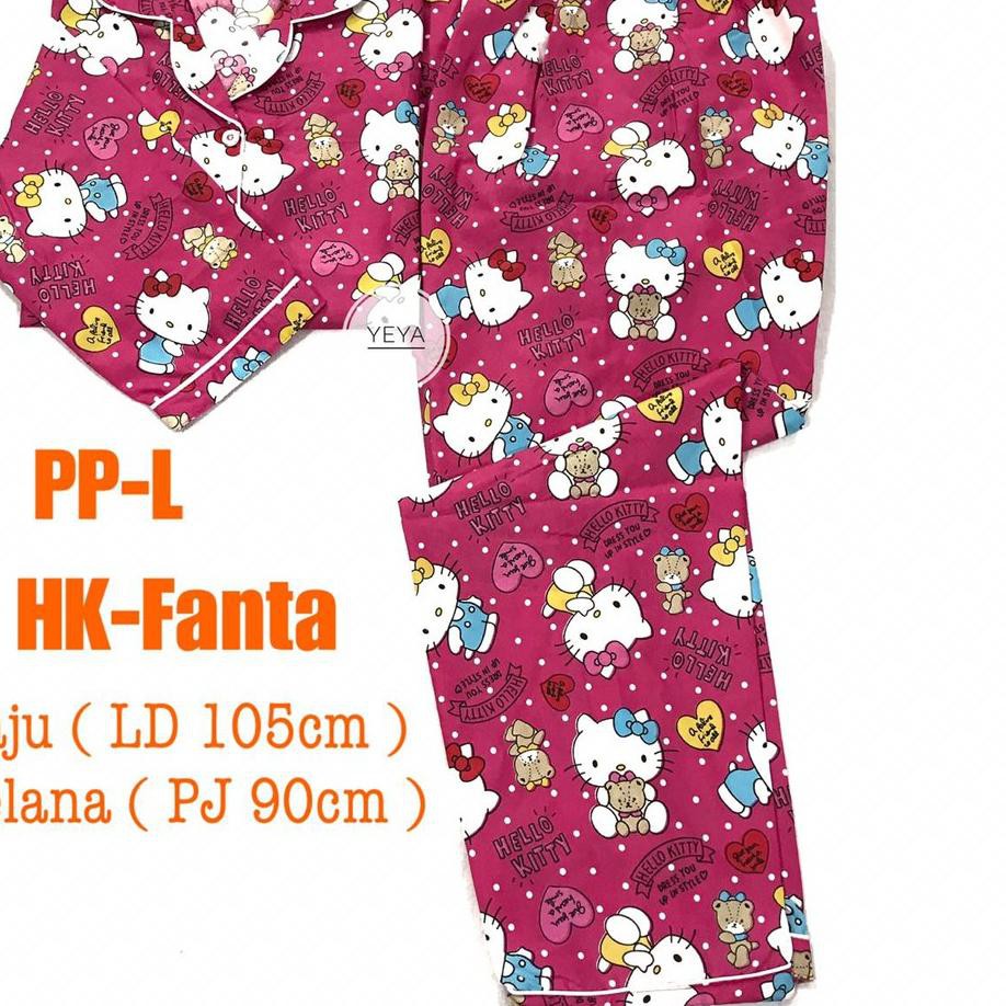 Bộ Đồ Cotton Tay Dài In Hình Hello Kitty Xinh Xắn Đáng Yêu Cho Người Lớn