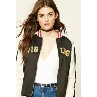 Áo khoác bomber F21 Vibing xách tay Mỹ
