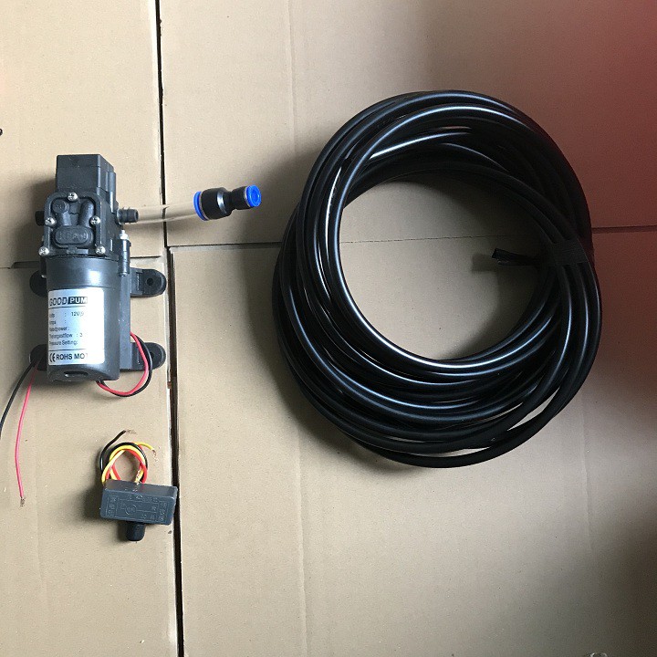 máy phun sương làm mát, tưới lan 10 béc -  kèm điều tốc máy bơm