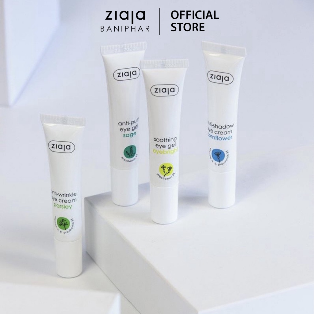 Kem Mắt Dịu Nhẹ Soothing Eye Gel ZIAJA BANIPHAR Dễ Thẩm Thấu, Giúp Dịu Nhẹ Tức Thì, Giảm Áp Lực, Kích Ứng Cho Da 15ml