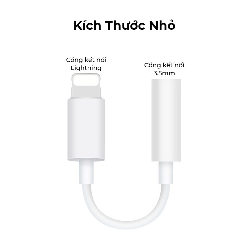 Jack Chuyển Đổi Tai Nghe iPhone Zin Cổng Lightning Sang 3.5mm Có Mic Chính Hãng Bảo Hành 06 Tháng