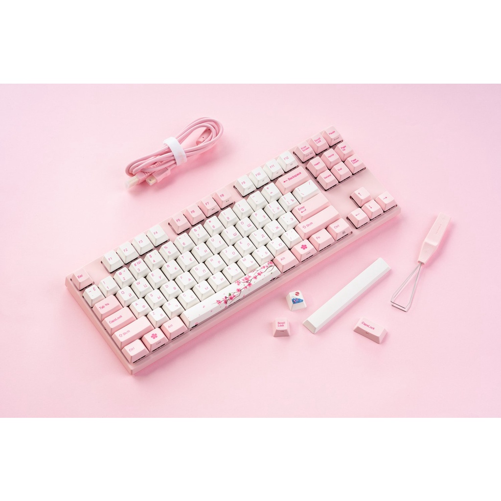 Bàn phím cơ Varmilo VA87M Sakura kết nối dây Switch Cherry