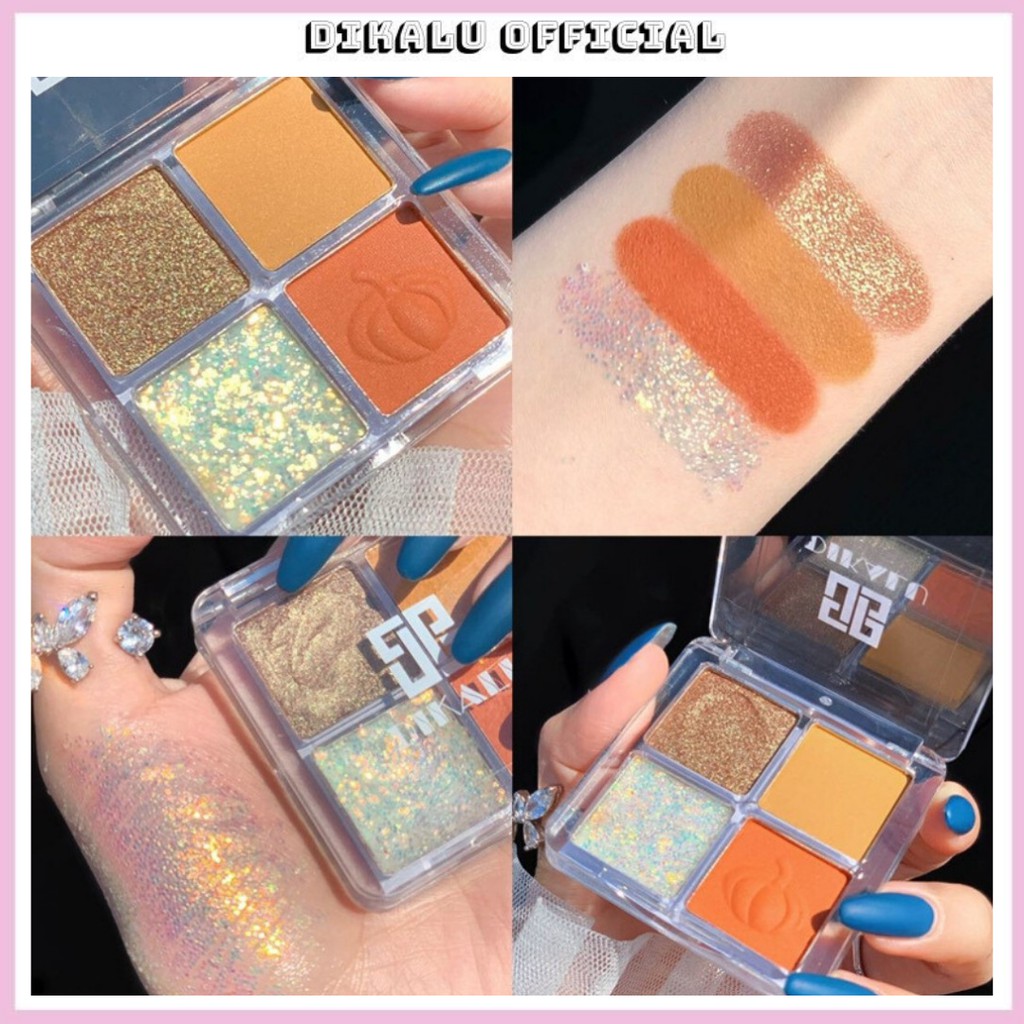 Phấn Mắt DIKALU 4 Ô Nội Địa Trung Pumpkin Wine Red DPM2