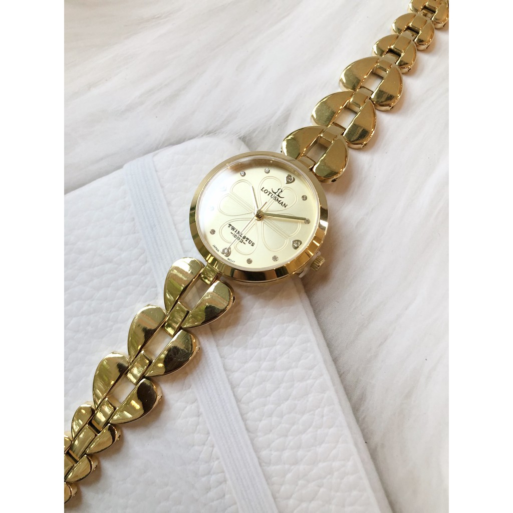 Đồng hồ nữ_Lotusman_đồng hồ nữ chính hãng LT14A stainless steel sapphire crystal case 26mm. 3atm
