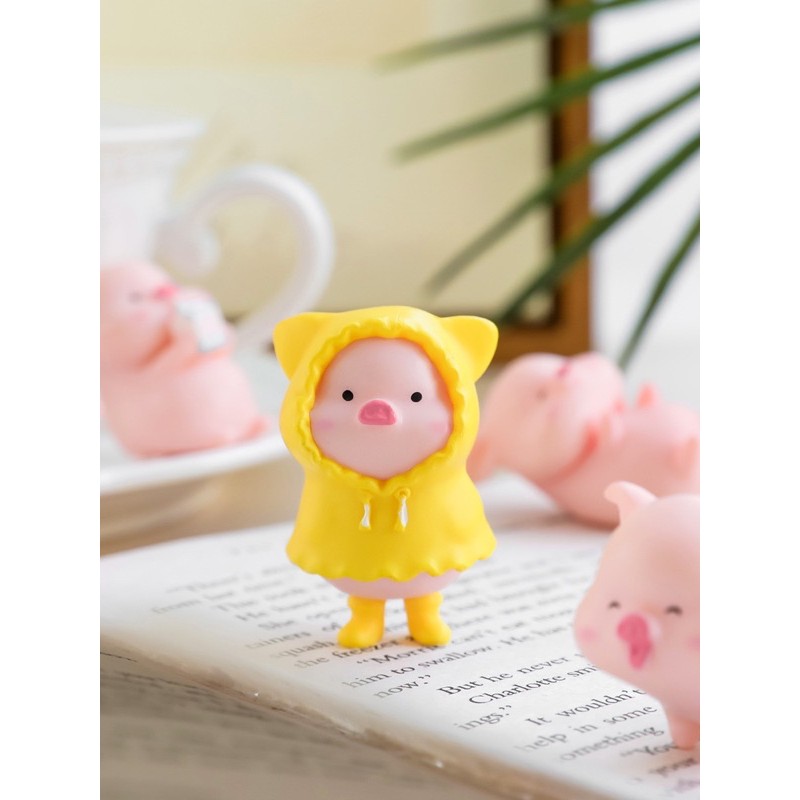 Mô hình heo mộng mơ tiểu cảnh trang trí bàn làm việc
