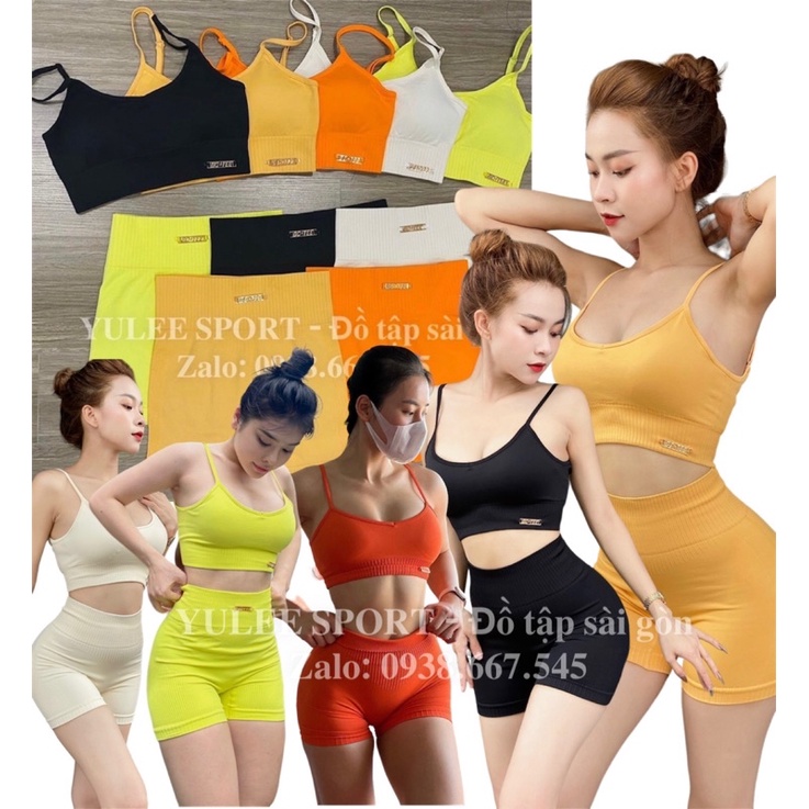 Bộ đồ tập gym yoga Botee Steel - Ngắn