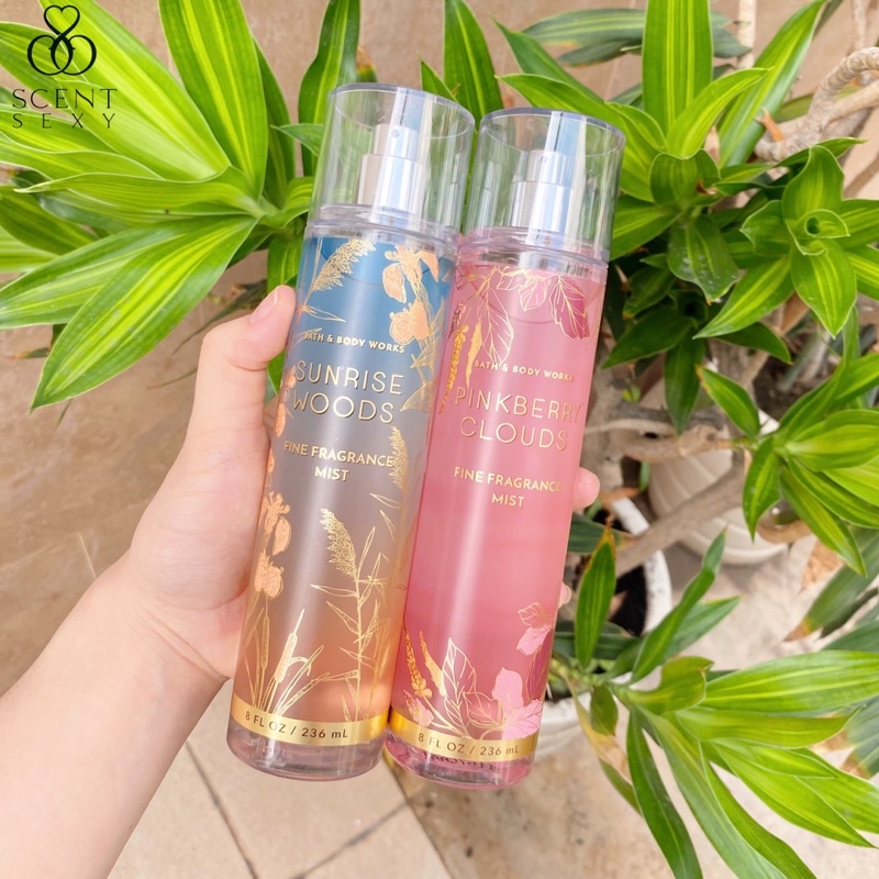 Xịt thơm cơ thể Bath &amp; Body Works - Sunrise Woods/ Pinkberry Clouds (246mL)