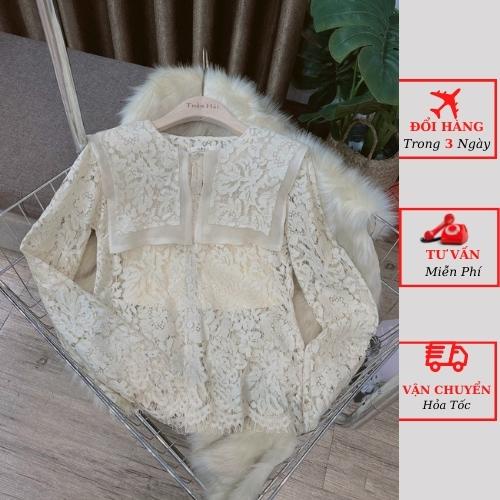 Áo sơ mi ren nữ tiểu thư dài tay ulzzang Hàn Quốc yolo fashion