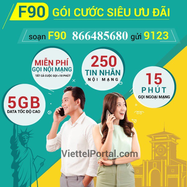 F90, Sim Viettel miễn phí gọi nội mạng