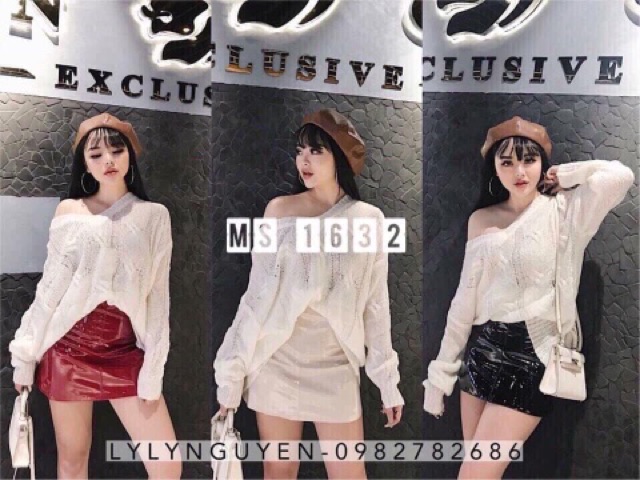 Chân váy da bóng dáng Classic hàng QC | BigBuy360 - bigbuy360.vn