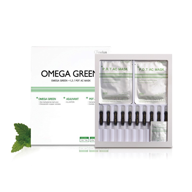 tách lẻ Bộ kit chăm sóc da mụn Omega Green tại nhà spa HÀn Quốc