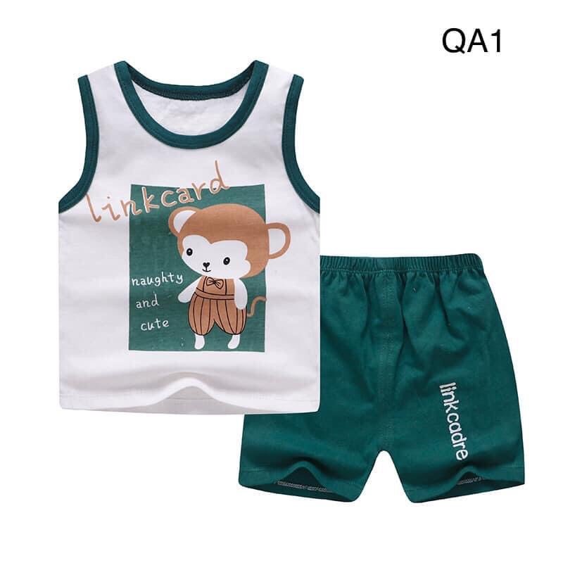 Bộ đồ trẻ em nam xuân hè khỉ con QA1