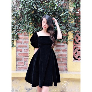 Váy nhung trễ vai Kymie