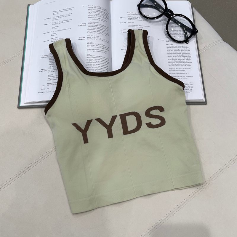 Áo Thun Không Tay In Chữ Thiết Kế Mới Thời Trang Theo Phong Cách Hàn Quốc