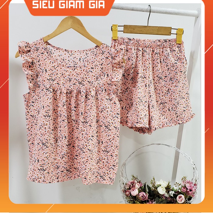 [Mã WARUN12 giảm 12% đơn 99k] [Giảm giá]Đồ bộ sát nách cánh tiên mềm mát(Hàng shop tự thiết kế)