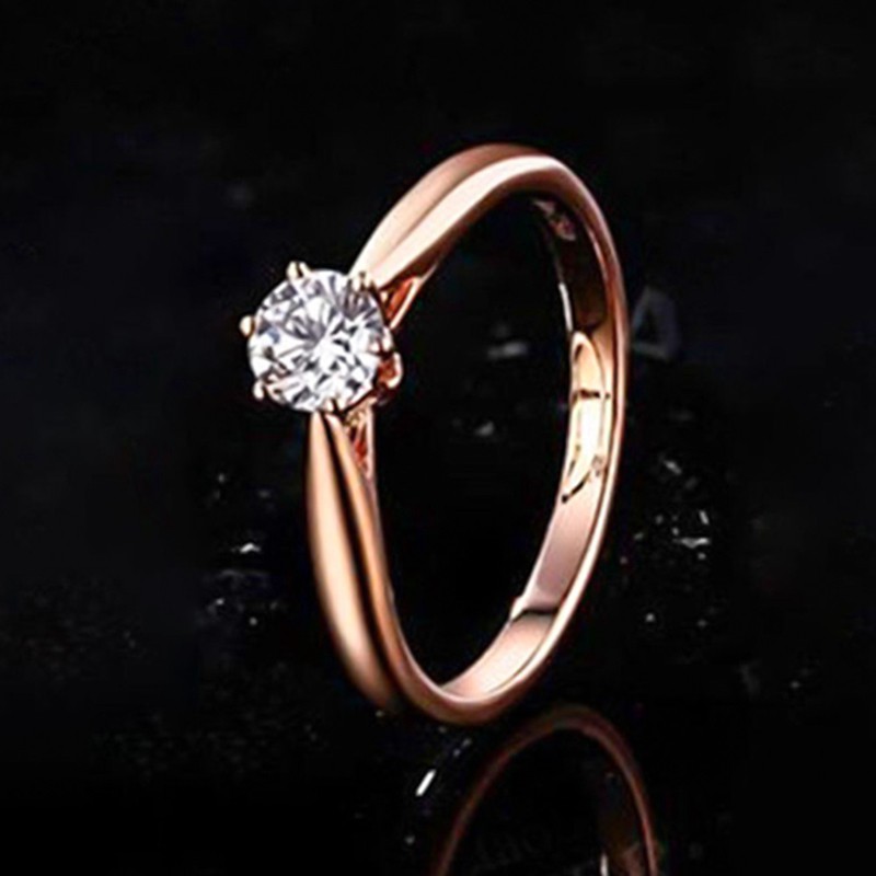 Nhẫn Mạ Vàng Hồng 18k Hình Vương Miện