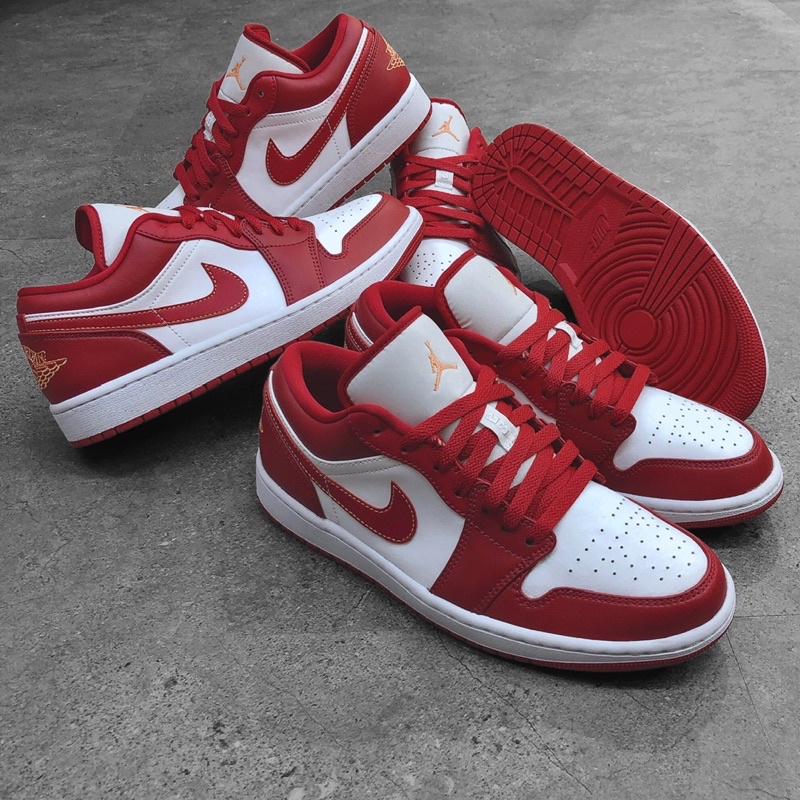 [CHÍNH HÃNG] Giày Jordan 1 Low 'Cardinal Red' (553560-607)