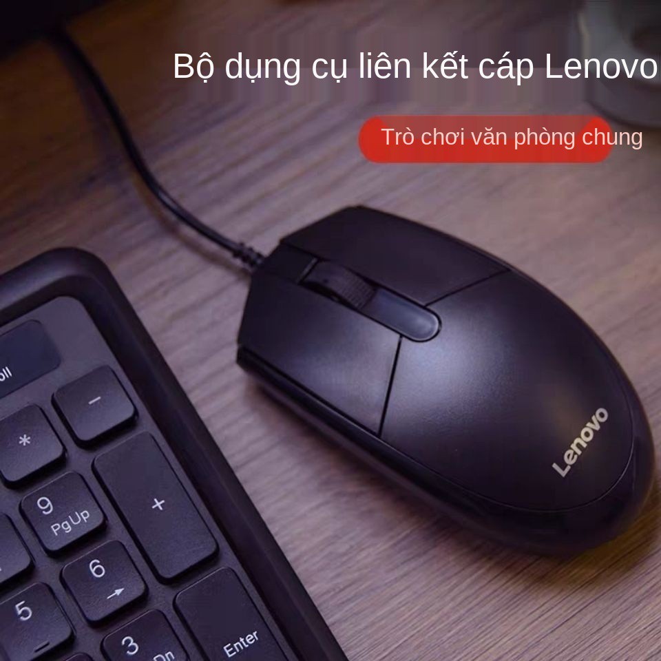 Bộ bàn phím và chuột có dây Lenovo KM102 chính hãng máy tính để xách tay chống nước văn phòng