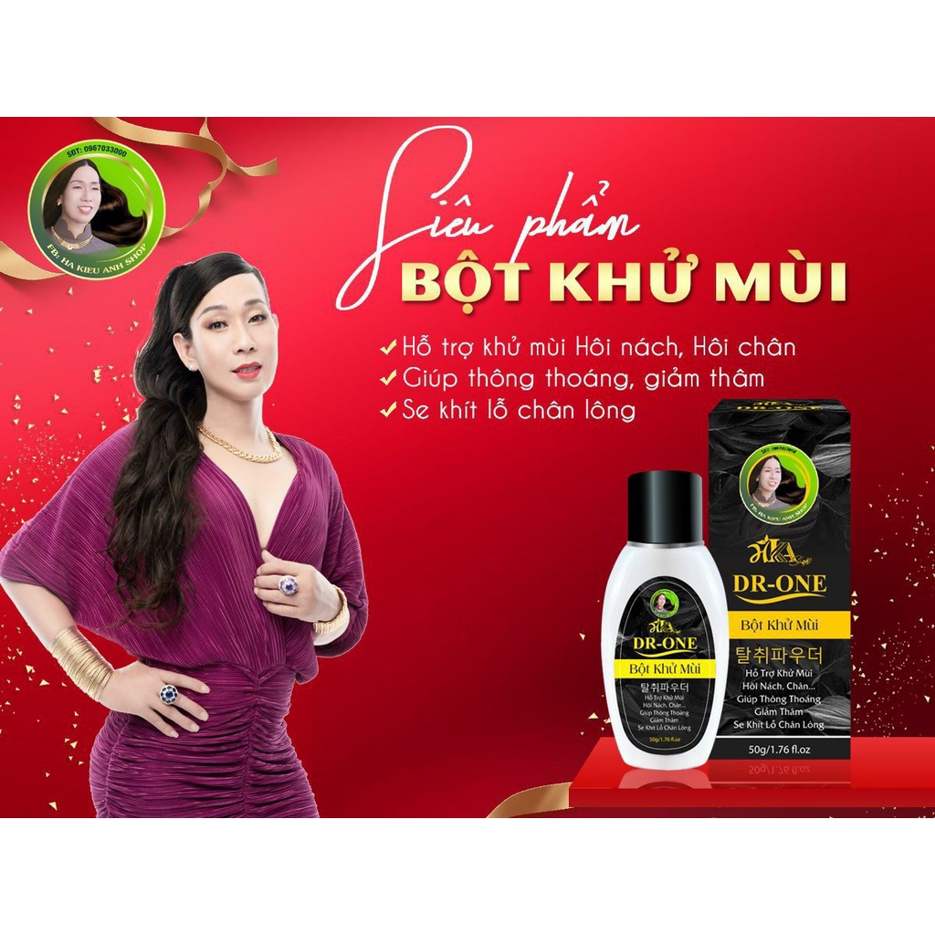 Bột khử mùi hôi nách , hôi chân Dr one Hà kiều anh chính hãng