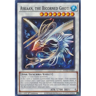 Thẻ bài yugioh askaan, the bicorned ghoti - pote-en089 - common 1st edition