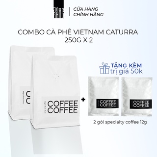 Combo 2 gói cà phê rang xay nguyên chất arabica - pha espresso, pha phin, hương choco, chua nhẹ rang rang coffee 250gx2