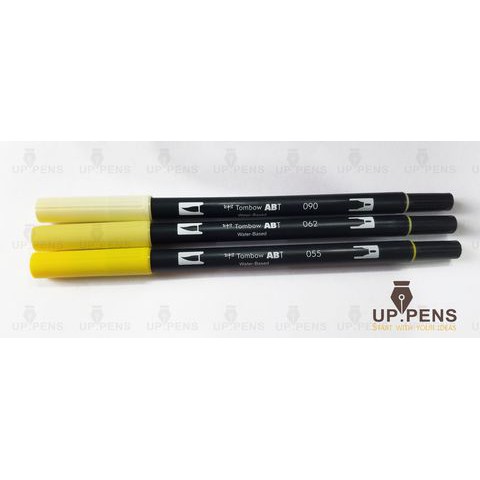 Combo 3 bút lông cọ hai đầu Tombow ABT Dual Brush Pens - Brush/Bullet - Tone Vàng 2