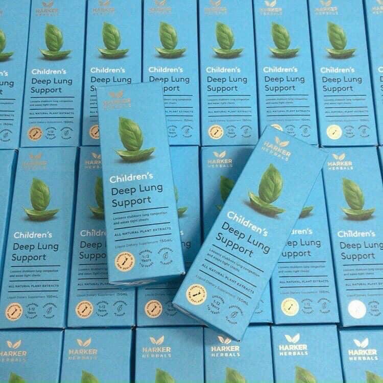 Siro Đẩy Đờm, Long Đờm xanh dương Harker Herbals Deep Lung Support Cho Bé