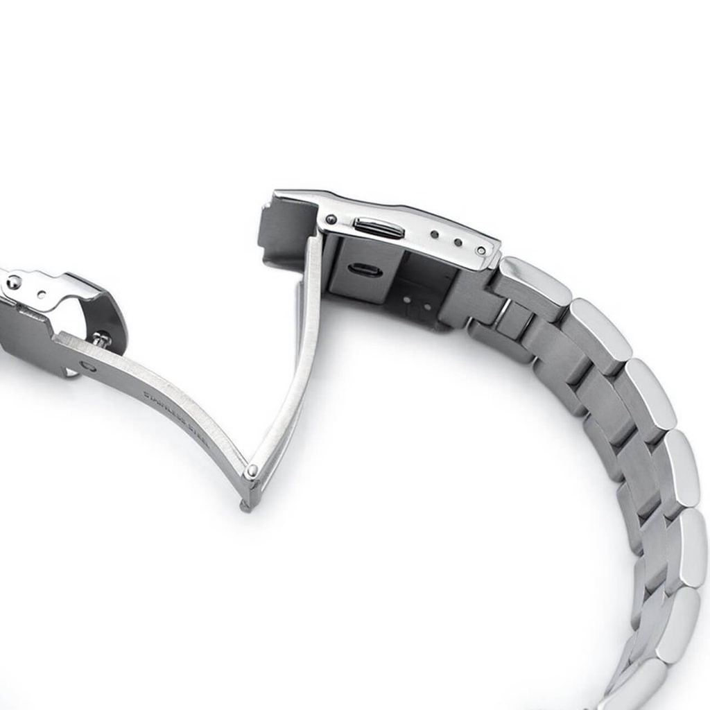 Dây Đồng Hồ Kim Loại Seiko dây Oyster Khóa 2 Lớp  Đầu Tai Ôm