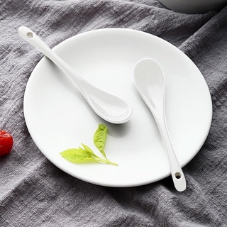  Thìa Cafe Thìa Sứ Trắng Pha Trà Pha Cafe Gốm Sứ Bát Tràng Cao Cấp Dáng Thẳng 