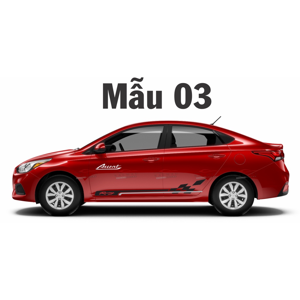 Tem xe Hyundai Accent dành cho xe màu đỏ